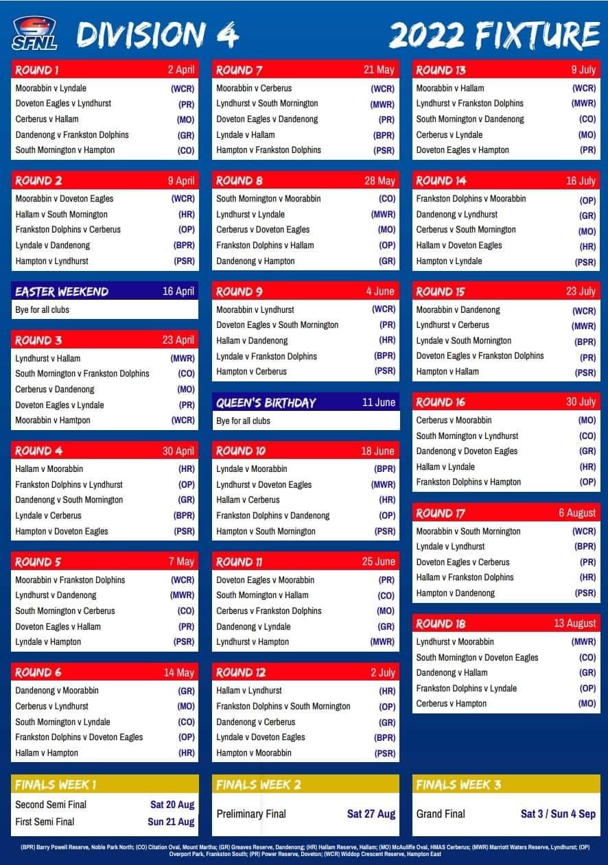 Senior Fixtures - Lyndhurst Football Netball Club